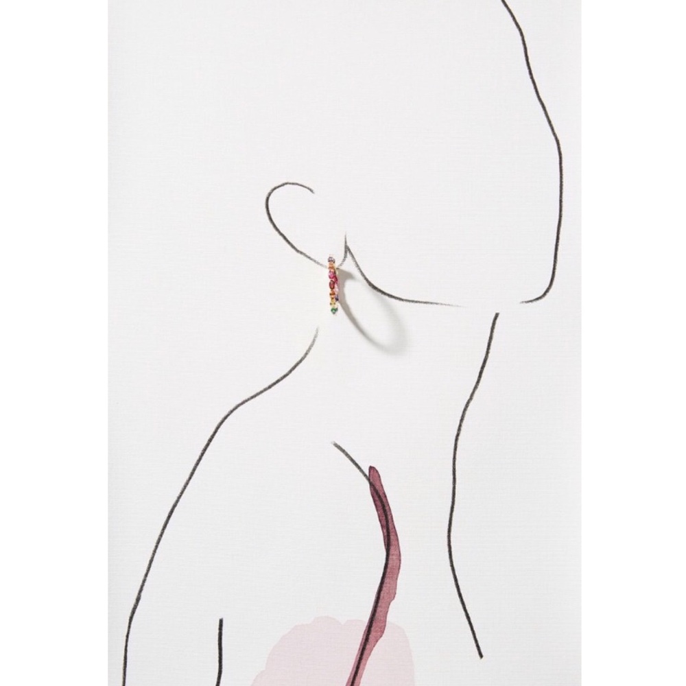 Anthropologie Serefina Iris Hoop Earrings NWT - Picture 4 of 11